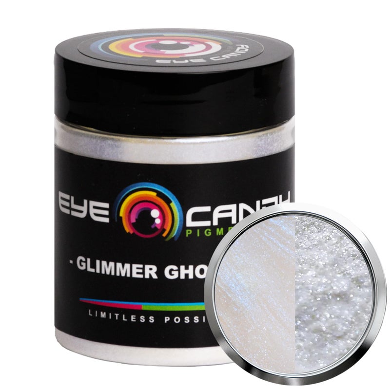Eye Candy Premium Mica Powder Pigment â€œGlimmer Ghost Blueâ€ (25g) Multipurpose DIY Arts and Crafts Additive | Woodworking, Bath Bombs, Resin, Paint, Epoxy, Soap, Nail Polish (Glimmer Ghost Blue, 25G) - Image 1